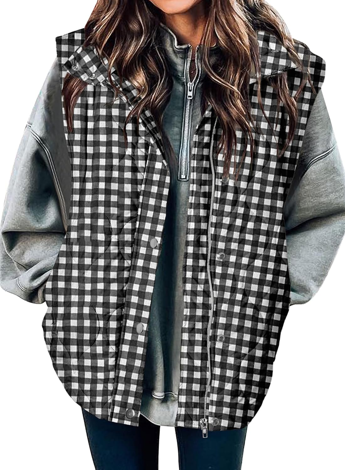 EVALESS Cropped Puffer Vest