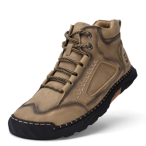 alcubieree Mens Casual Leather Ankle Chukka