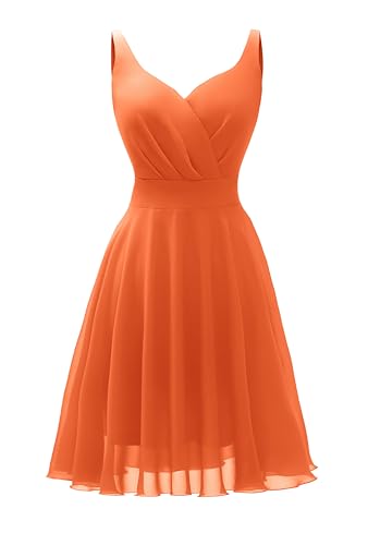 Dressever V-Neck Adjustable Spaghetti Strap Chiffon Sundress