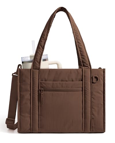 BAGSMART Small Tote Bag for Women, Crossbody Bag with Zipper, Crush Bow Purses for Travel Work College