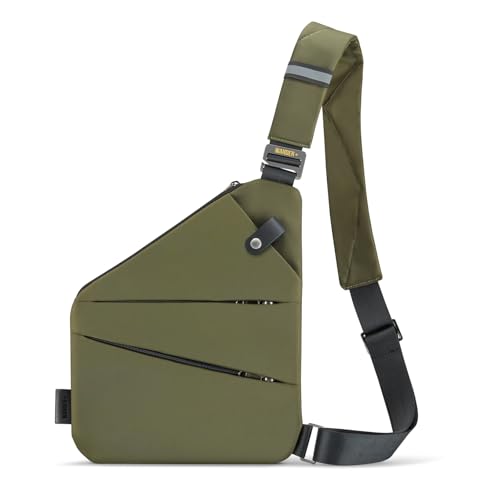 WANDER PLUS Anti Theft Crossbody Travel Bag for Women Men, Multi-Pocket Crossbody Bag, Slim Sling Bag with Adjustable Strap