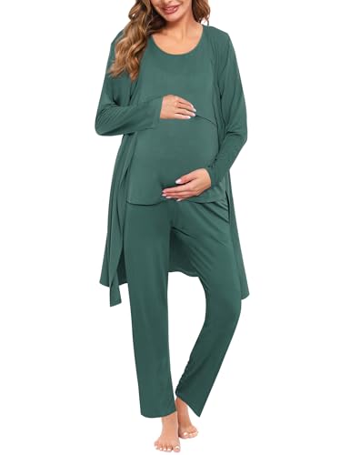 SWOMOG Maternity Nursing Robe Set (Top Rated)