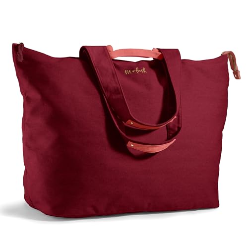 Fit & Fresh Large Beach Bag for Women - Extra Large Travel Tote With Pockets